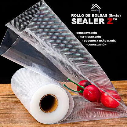 Selladora de alimentos al vacío SEALER Z® SOLO X HOY Rollo bolsas (5mts) GRATIS