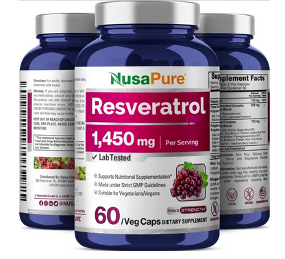 RESVERATROL 60 CÁPSULAS DE 1450mg