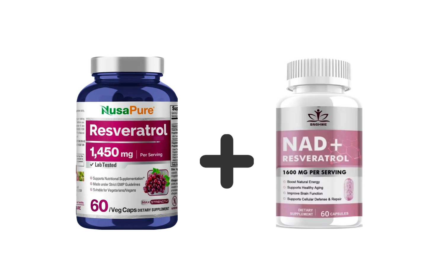 NAD + RESVERATROL 60 CAPS C/U