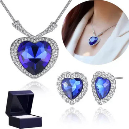 "✨El Romance del Titanic✨: Deslumbra con este Encantador Set de Joyas 💎💙"