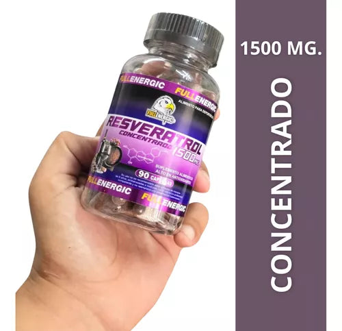 🚨Resveratrol Concentrado 1500mg 90 Cápsula 🎯